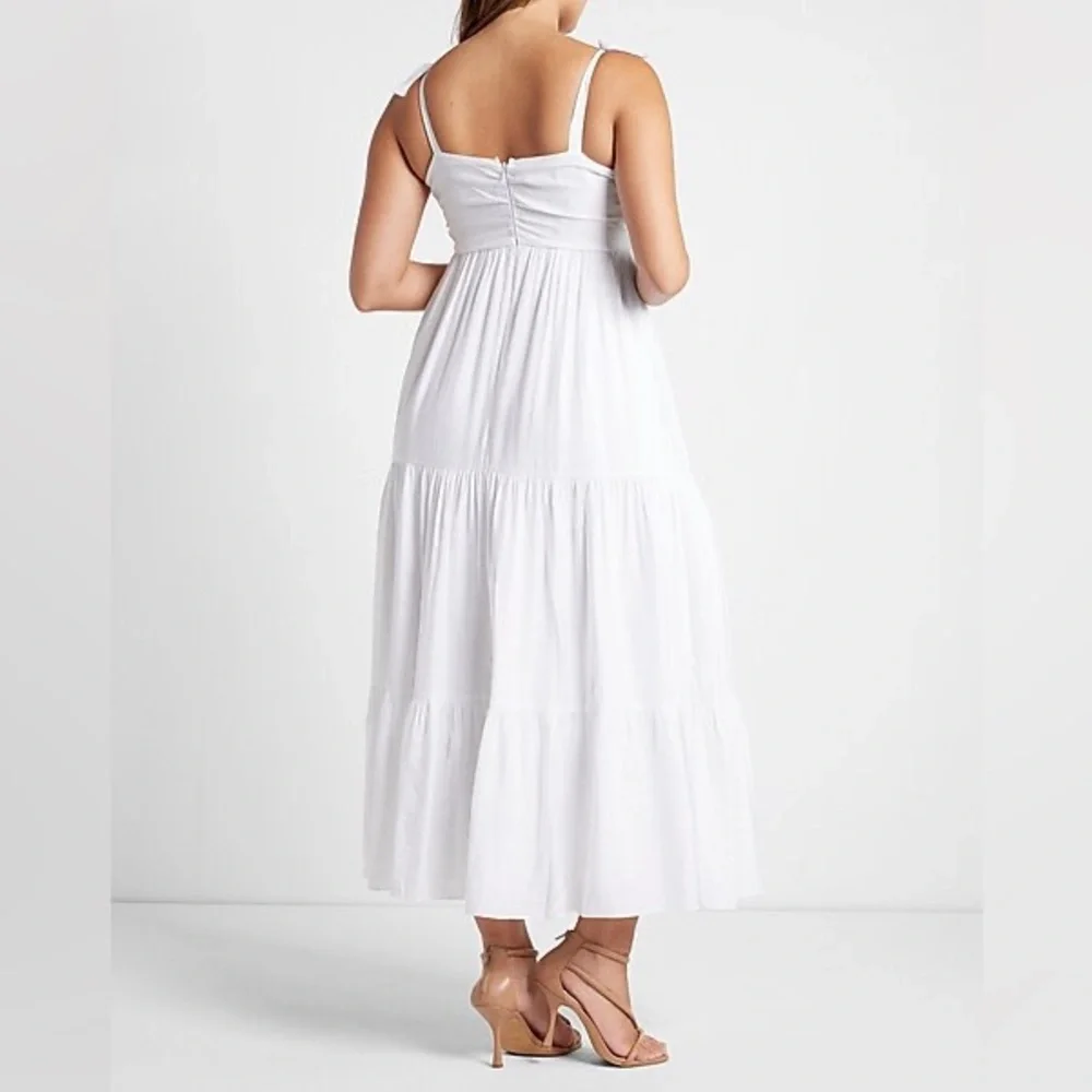 Express Tie‎ Shoulder Tiered Maxi Dress